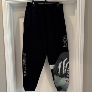 Primitive Black Joggers with Silver Detailing